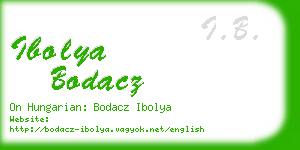 ibolya bodacz business card